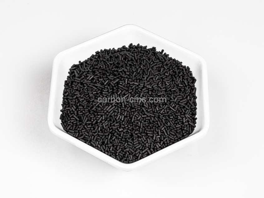O princípio da peneira molecular de carbono separando oxigênio e nitrogênio